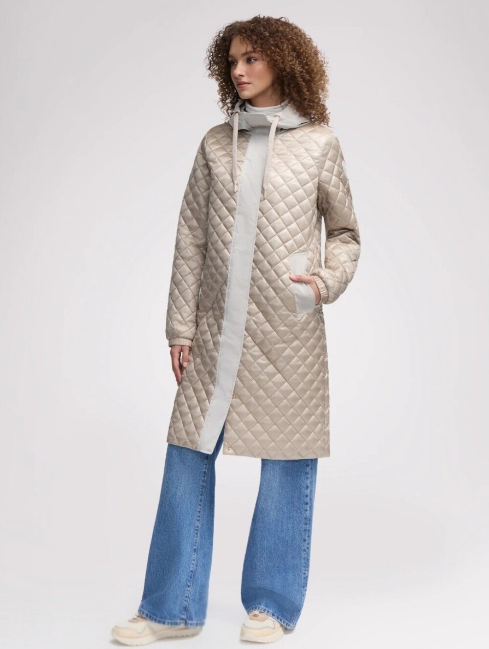 Pajar Peridot Diamond Quilted Longline Jacket Size Small